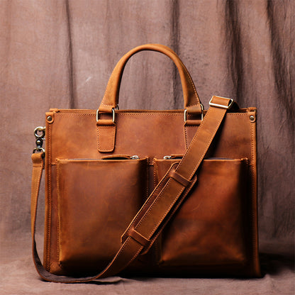 Vintage Cowhide Briefcase