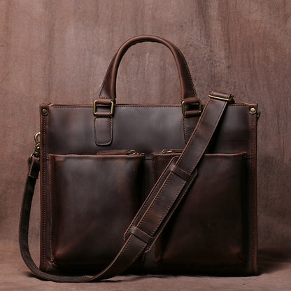 Vintage Cowhide Briefcase