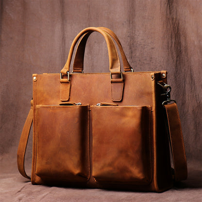 Vintage Cowhide Briefcase